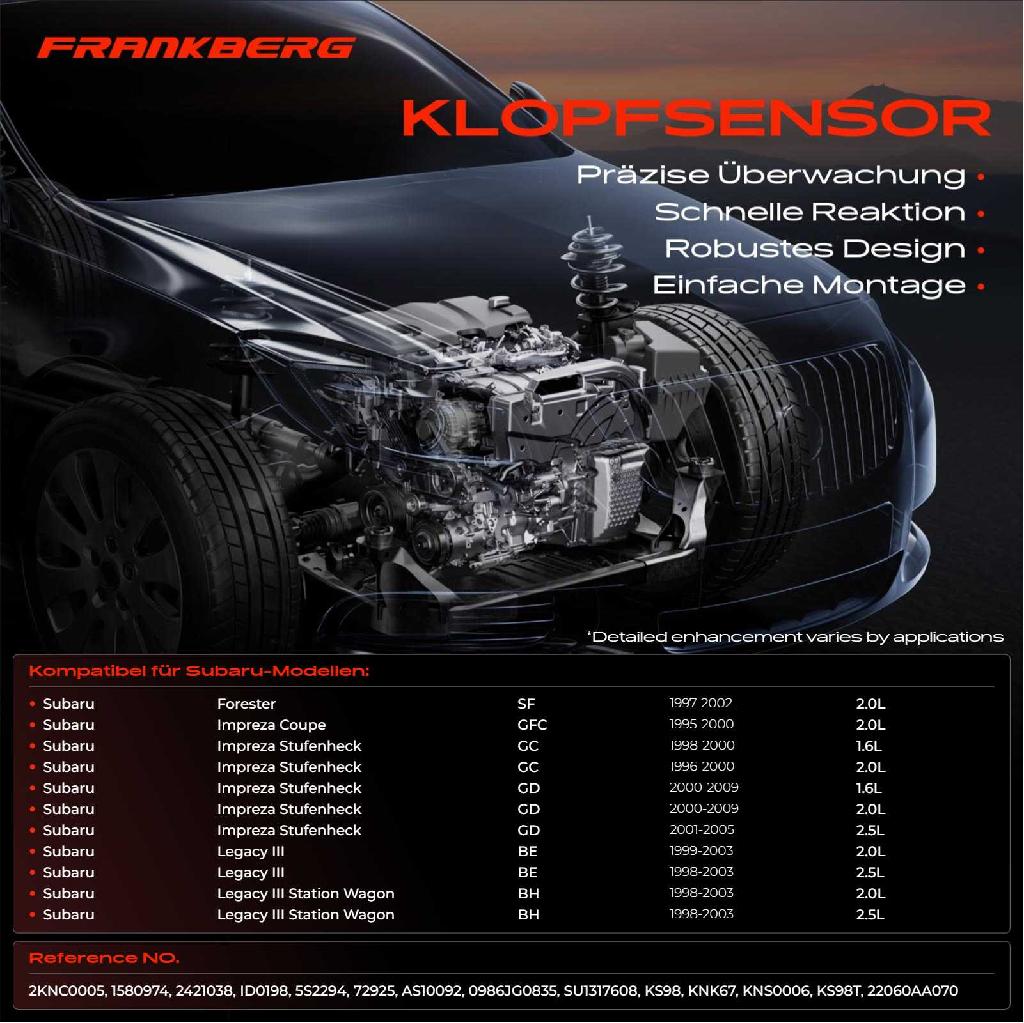 1x Klopfsensor Klopfgeber für Subaru Forester SF Impreza GF GG GC GD Legacy 3 BE BH