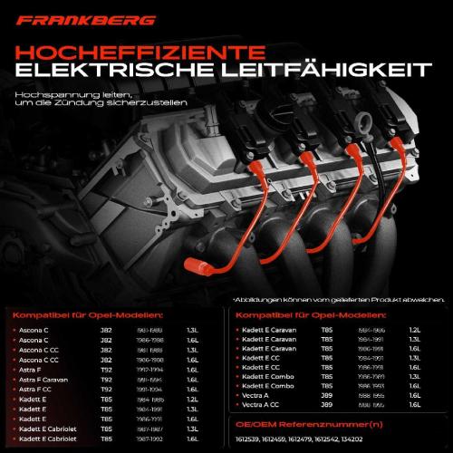 5x Zündleitungssatz Zündkabel für Opel Ascona Astra F Kadett E 1.2L-1.6L Bild 5x Zündleitungssatz Zündkabel für Opel Ascona Astra F Kadett E 1.2L-1.6L