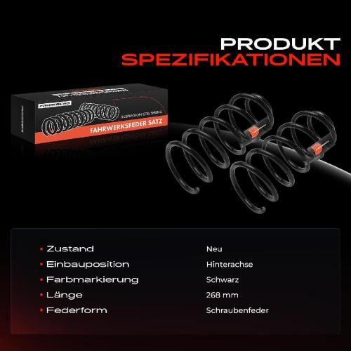 Frankberg 2x Fahrwerksfeder Hinterachse für Opel Corsa E X15 Corsa E Kasten/Schrägheck Bj ab 2014 Bild Frankberg 2x Fahrwerksfeder Hinterachse für Opel Corsa E X15 Corsa E Kasten/Schrägheck Bj ab 2014
