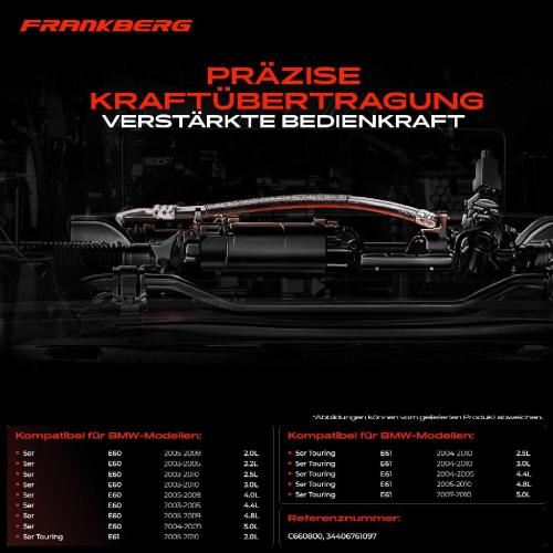 1x Seilzug Feststellbremse Hinterachse links für BMW 5er E60 5er Touring E61 520-550 Bild 1x Seilzug Feststellbremse Hinterachse links für BMW 5er E60 5er Touring E61 520-550