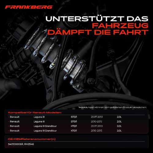 Frankberg 2x Fahrwerksfeder Vorderachse für Renault Laguna III BT0/1 KT0/1 2007-2015 Bild Frankberg 2x Fahrwerksfeder Vorderachse für Renault Laguna III BT0/1 KT0/1 2007-2015