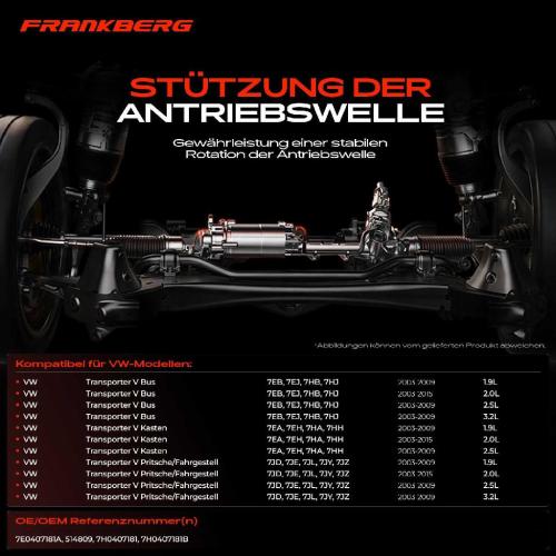 1x Lagerung Gelenkwelle Kardanwellenlager für VW Transporter V 7EB 7EJ 7HB 7HJ Bild 1x Lagerung Gelenkwelle Kardanwellenlager für VW Transporter V 7EB 7EJ 7HB 7HJ