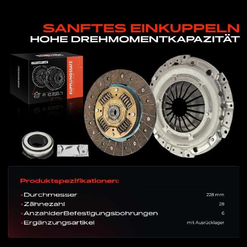 Frankberg 1x Kupplungssatz für VW Polo Van Seat Ibiza IV Sportcoupe ST Skoda Fabia II Combi Roomster Praktik 1.2L Bild Frankberg 1x Kupplungssatz für VW Polo Van Seat Ibiza IV Sportcoupe ST Skoda Fabia II Combi Roomster Praktik 1.2L