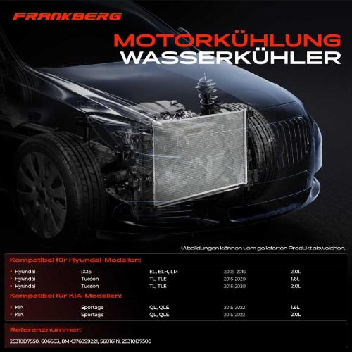 1x Kühler Wasserkühler Motorkühler für Hyundai Tucson TL TLE iX35 KIA Sportage Bild 1x Kühler Wasserkühler Motorkühler für Hyundai Tucson TL TLE iX35 KIA Sportage