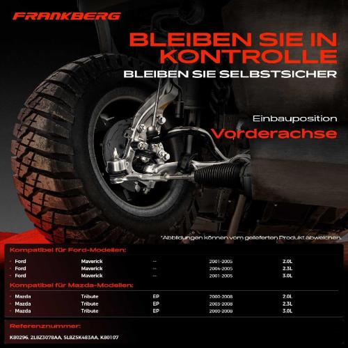 1x Querlenker Satz Vorderachse für Ford Maverick Mazda Tribute EP 2.0L 2.3L 3.0L 2000-2008 Bild 1x Querlenker Satz Vorderachse für Ford Maverick Mazda Tribute EP 2.0L 2.3L 3.0L 2000-2008