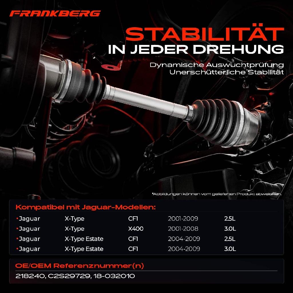 1x Antriebswelle Vorderachse Rechts für Jaguar X-Type CF1 X400 2001-2009