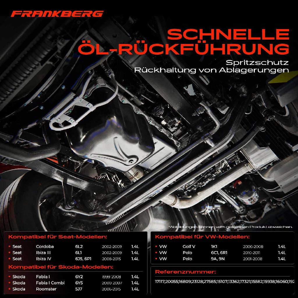 1x Ölwanne Motorölwanne für VW Golf V 1K1 1K5 Polo 6R 9N 9A4 Seat Cordoba 6L2 Ibiza Skoda 1.4L