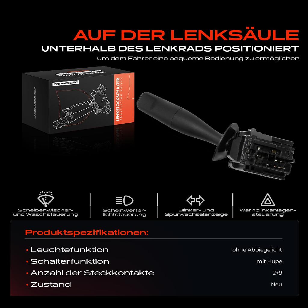 1x Kombischalter Lenkstockschalter für Citroën Berlingo GFK Peugeot 106 II 1A 7D N3 N5