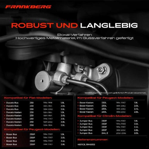 1x Hauptbremszylinder Bremszylinder für Citroën Jumper Fiat Ducato Peugeot Boxer 23 Bild 1x Hauptbremszylinder Bremszylinder für Citroën Jumper Fiat Ducato Peugeot Boxer 23