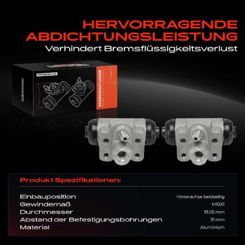 2x Radbremszylinder Hinten für Honda Civic II Shuttle Civic IV VII Stream Bild 2x Radbremszylinder Hinten für Honda Civic II Shuttle Civic IV VII Stream