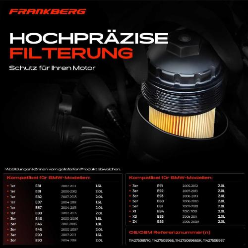1x ÖlkühlerÖlfilter für BMW E46 E90 E91 E92 E93 E81 E82 E87 E88 E60 E61 Bild 1x ÖlkühlerÖlfilter für BMW E46 E90 E91 E92 E93 E81 E82 E87 E88 E60 E61
