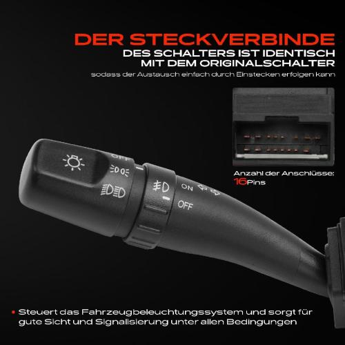 1x Kombischalter Lenkstockschalter für Hyundai Trajet FO 2000-2008 Bild 1x Kombischalter Lenkstockschalter für Hyundai Trajet FO 2000-2008
