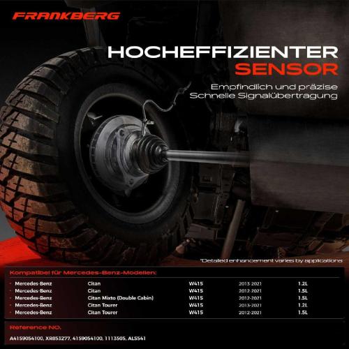 2x ABS Sensor Vorderachse beidseitig für Mercedes-Benz Citan W415 Citan Mixto (Double Cabin) Citan Tourer Bild 2x ABS Sensor Vorderachse beidseitig für Mercedes-Benz Citan W415 Citan Mixto (Double Cabin) Citan Tourer