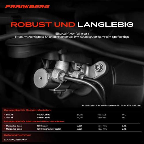 1x Hauptbremszylinder Bremszylinder für Mercedes-Benz 100 W631 1988-1996 2.4L Bild 1x Hauptbremszylinder Bremszylinder für Mercedes-Benz 100 W631 1988-1996 2.4L