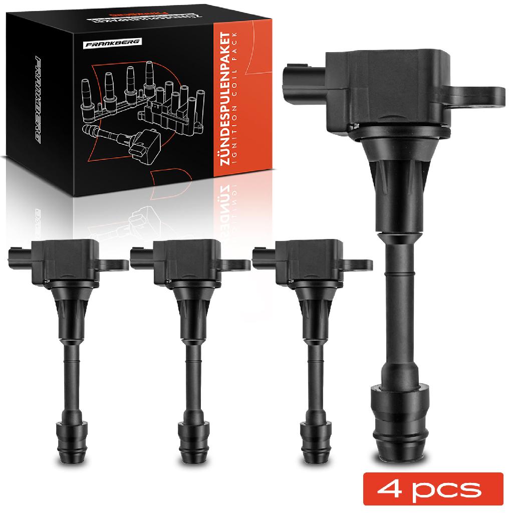 Frankberg 4x Zündmodul Zündspule für Nissan Primera P12 Primera Hatchback Primera Kombi WP12 X-Trail T30