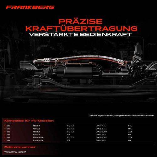 2x Seilzug Feststellbremse Hinterachse beidseitig für VW Touran Van 1T3 1T1 1T2 1.4L 1.6L 2004-2015 Bild 2x Seilzug Feststellbremse Hinterachse beidseitig für VW Touran Van 1T3 1T1 1T2 1.4L 1.6L 2004-2015