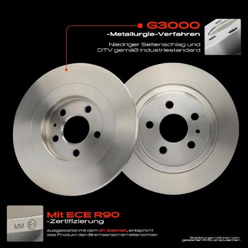 Frankberg 2x Bremsscheiben Hinterachse für Citroën C8 Van Fiat Ulysse Lancia Phedra Peugeot 807 Bj ab 2002 Bild Frankberg 2x Bremsscheiben Hinterachse für Citroën C8 Van Fiat Ulysse Lancia Phedra Peugeot 807 Bj ab 2002