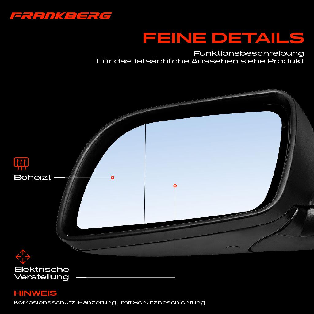 1x Außenspiegel Links für VW Polo 9A 9N 9A2 9A4 9A6 9N2 1.2L 1.4L 1.9L 2001-2012