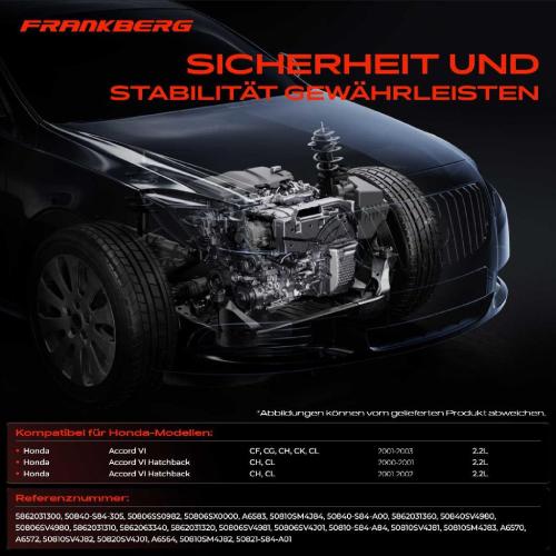3x Motorlager Getriebelagerlager Vorne und Hinten für Honda Accord VI Hatchback 2.3L 2000-2003 Bild 3x Motorlager Getriebelagerlager Vorne und Hinten für Honda Accord VI Hatchback 2.3L 2000-2003