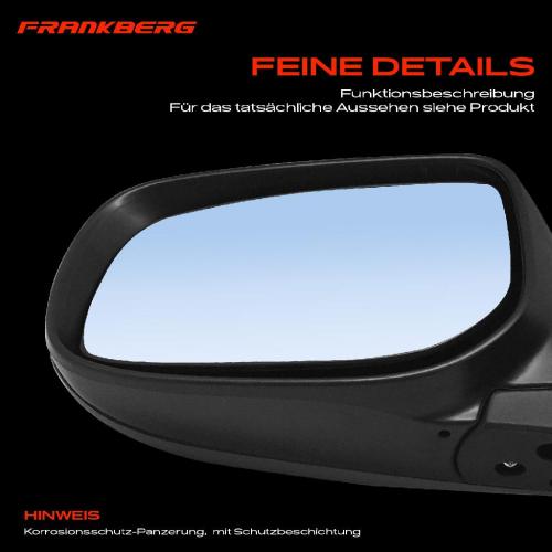 Frankberg 1x Außenspiegel Links für Toyota Yaris P9 1.0L 1.3L 1.4L 1.8L 2006-2012 Bild Frankberg 1x Außenspiegel Links für Toyota Yaris P9 1.0L 1.3L 1.4L 1.8L 2006-2012