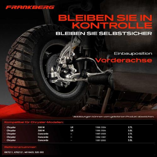 1x Querlenker Vorderachse für Chrysler 300 M LR Concorde 2.7L 3.5L 3.3L 1992-2004 Bild 1x Querlenker Vorderachse für Chrysler 300 M LR Concorde 2.7L 3.5L 3.3L 1992-2004