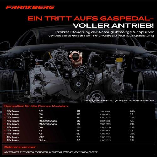 1x Drosselklappe Drosselklappenstutzen für Alfa Romeo 156 932 GT GTV Spider Bild 1x Drosselklappe Drosselklappenstutzen für Alfa Romeo 156 932 GT GTV Spider