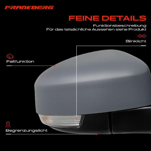 Frankberg 1x Außenspiegel Rechts für Ford Mondeo IV Stufenheck Turnier BA7 2007-2015 Bild Frankberg 1x Außenspiegel Rechts für Ford Mondeo IV Stufenheck Turnier BA7 2007-2015