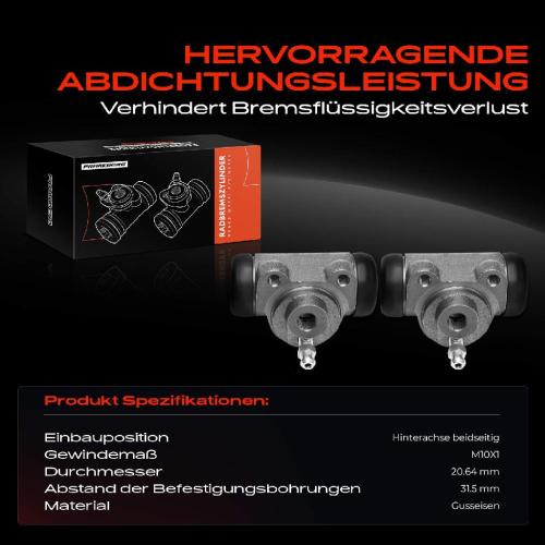 2x Radbremszylinder Hinten für Citroën Saxo Xsara ZX Peugeot 106 306 Renault Bild 2x Radbremszylinder Hinten für Citroën Saxo Xsara ZX Peugeot 106 306 Renault