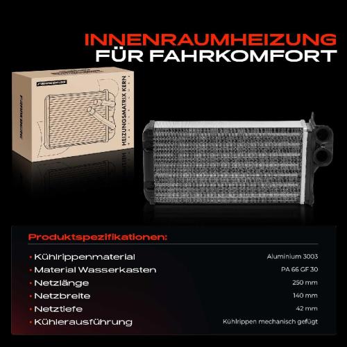 1x Wärmetauscher Innenraumheizung für Citroën C2 JM C3 I FC FN Peugeot 1007 KM Bild 1x Wärmetauscher Innenraumheizung für Citroën C2 JM C3 I FC FN Peugeot 1007 KM