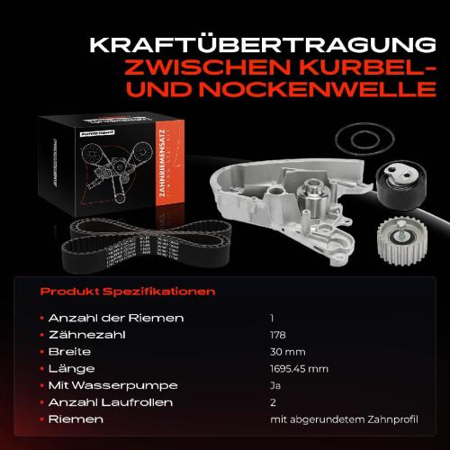 1x Zahnriemensatz Zahnriemen Wasserpumpe für Iveco Daily III IV VI V Fiat Ducato Bild 1x Zahnriemensatz Zahnriemen Wasserpumpe für Iveco Daily III IV VI V Fiat Ducato