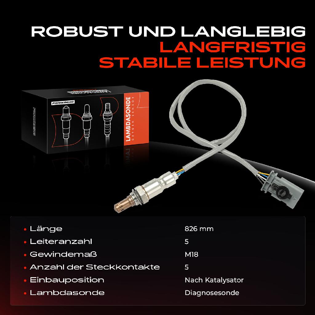 1x Lambdasonde Diagnosesonde Nach Katalysator für Fiat Ducato Bus Kasten Pritsche/Fahrgestell 250 Bj ab 2006