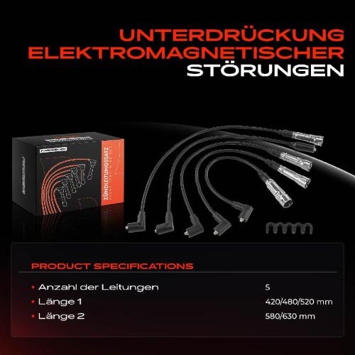 5x Zündleitungssatz Zündkabel für VW Golf II Polo Passat Audi 100 50 80 Seat Bild 5x Zündleitungssatz Zündkabel für VW Golf II Polo Passat Audi 100 50 80 Seat