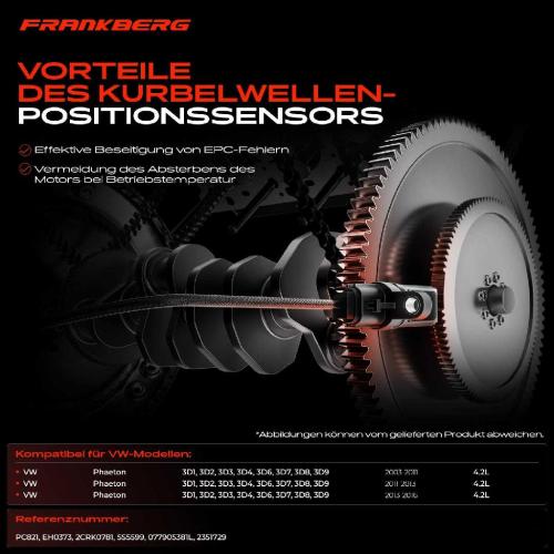 1x Kurbelwellensensor Impulsgeber für VW Phaeton 3D1 3D2 3D3 3D4 3D6 3D7 3D8 3D9 Bild 1x Kurbelwellensensor Impulsgeber für VW Phaeton 3D1 3D2 3D3 3D4 3D6 3D7 3D8 3D9