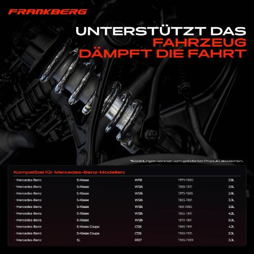 Frankberg 2x Fahrwerksfeder Hinterachse für Mercedes-Benz S-Klasse W116 W126 C126 SL R107 1979-1991 Bild Frankberg 2x Fahrwerksfeder Hinterachse für Mercedes-Benz S-Klasse W116 W126 C126 SL R107 1979-1991