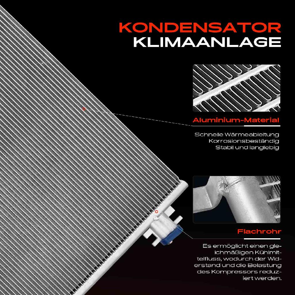 1x Kondensator Klimaanlage für Nissan Qashqai II X-Trail Renault Espace V 1.2L 1.6L