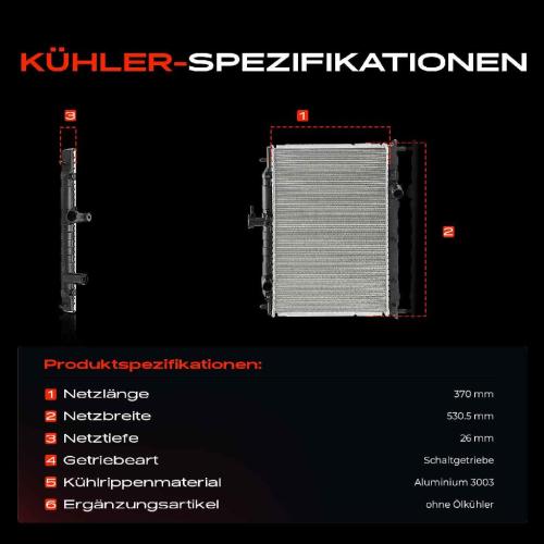 Frankberg 1x Kühler Wasserkühler Motorkühler für KIA Rio II 1.5 CRDi 2005-2008 Bild Frankberg 1x Kühler Wasserkühler Motorkühler für KIA Rio II 1.5 CRDi 2005-2008
