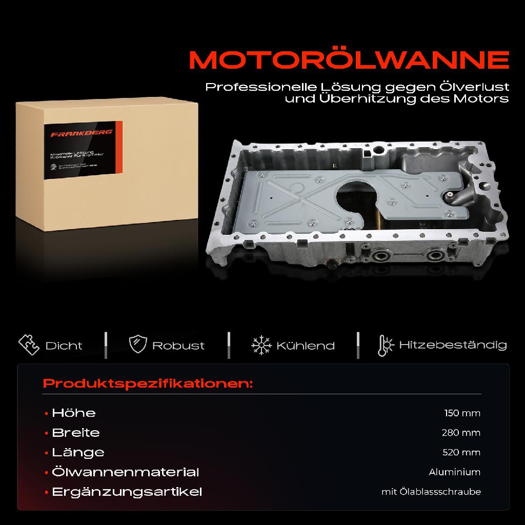1x Ölwanne Motorölwanne für Volvo C30 533 C70 II Cabriolet 542 S40 II 544 V50 545