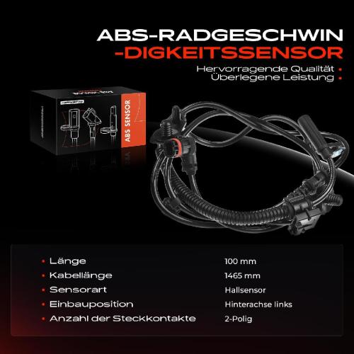 1x ABS Sensor Hinterachse links für Chrysler 300 C Touring Dodge Challenger Coupe Charger 2004-2012 Bild 1x ABS Sensor Hinterachse links für Chrysler 300 C Touring Dodge Challenger Coupe Charger 2004-2012