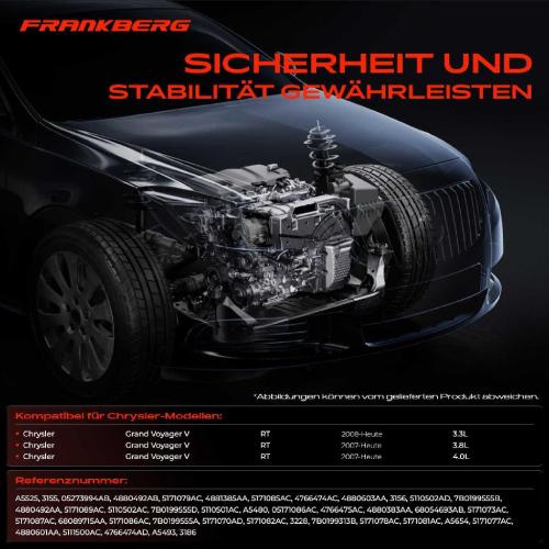 3x Motorlager Getriebelagerlager Vorne und Hinten für Chrysler Grand Voyager V RT 3.3L-4.0L Bild 3x Motorlager Getriebelagerlager Vorne und Hinten für Chrysler Grand Voyager V RT 3.3L-4.0L