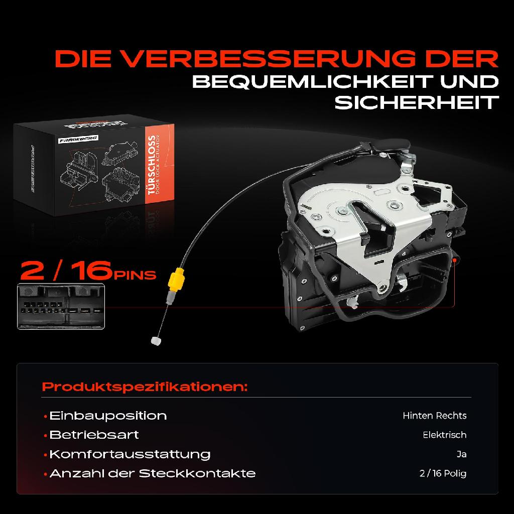 1x Türschloss Hinten Rechts für BMW 7er E65 E66 E67 3.6L 4.4L 2001-2002