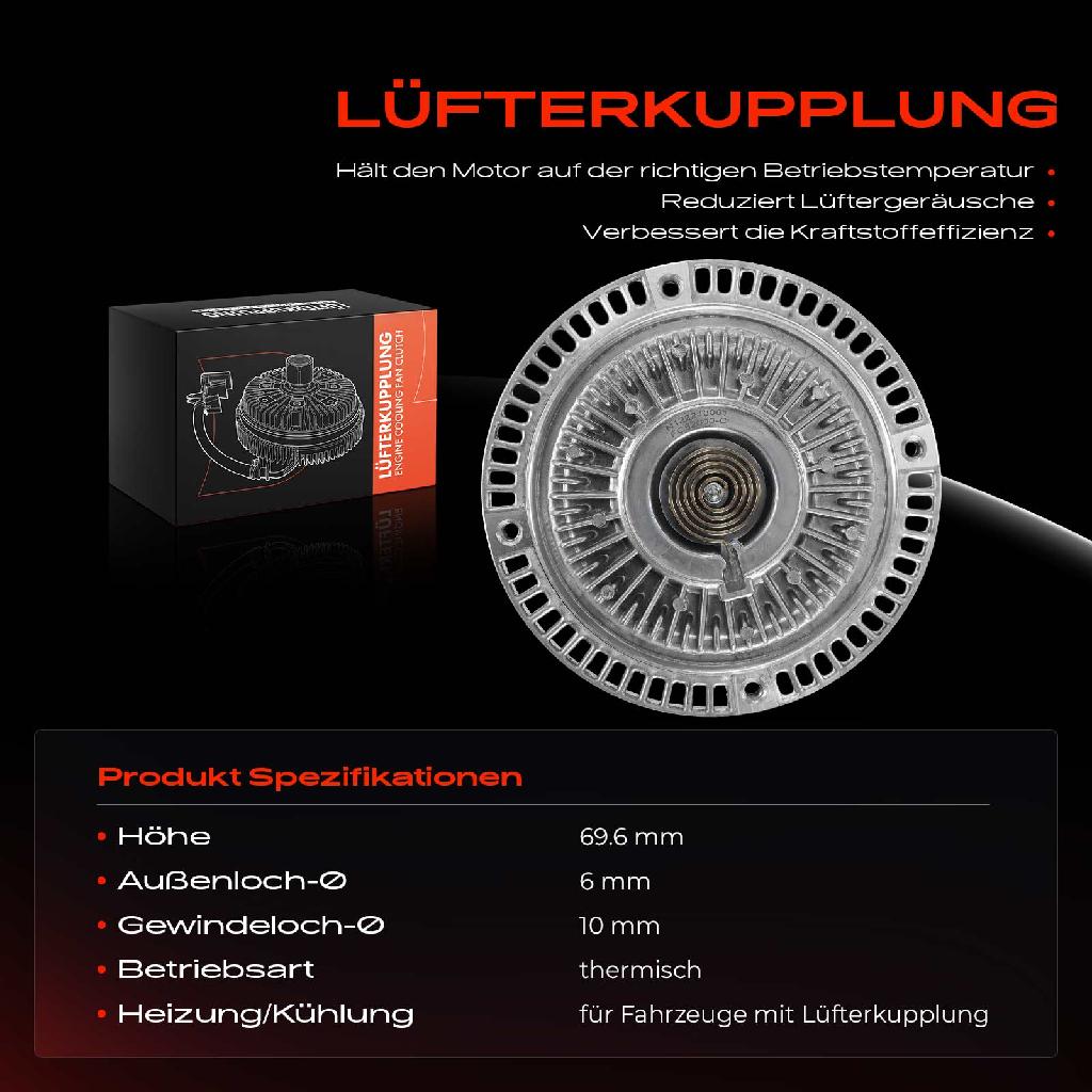 1x Lüfterkupplung Kühlerlüfte für VW Passat 3B Audi A4 B5 B6 A6 C5 Skoda Superb I
