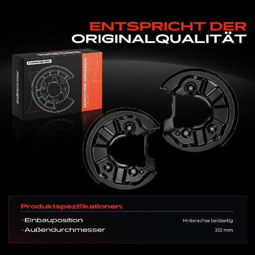 2x Ankerblech Bremsscheibe Hinterachse Beidseitig für VW Golf Passat Tiguan Audi A3 8V Seat Leon Bild 2x Ankerblech Bremsscheibe Hinterachse Beidseitig für VW Golf Passat Tiguan Audi A3 8V Seat Leon