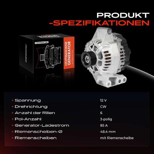 Frankberg 1x Lichtmaschine Generator für Ford Fiesta V JD JH KA RB 1229424 2001-2008 Bild Frankberg 1x Lichtmaschine Generator für Ford Fiesta V JD JH KA RB 1229424 2001-2008