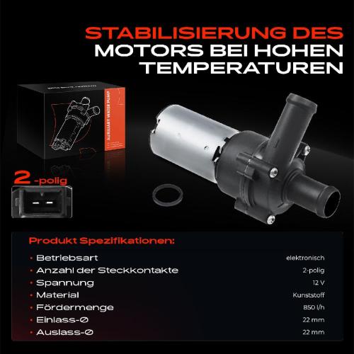 1x Zusatzwasserpumpe Standheizung für VW Golf IV 1J Audi A3 8L1 A4 8D B5 Seat Leon Bild 1x Zusatzwasserpumpe Standheizung für VW Golf IV 1J Audi A3 8L1 A4 8D B5 Seat Leon