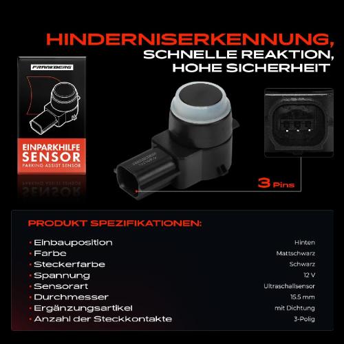 Frankberg 1x Parksensor PDC Sensor Hinten für Jeep Cherokee Commander Chrysler Dodge Bild Frankberg 1x Parksensor PDC Sensor Hinten für Jeep Cherokee Commander Chrysler Dodge