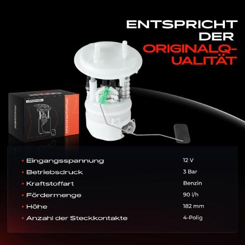 Frankberg 1x Kraftstoffpumpe für Citroën C4 Coupe I Stufenheck C5 Break II Peugeot 307 CC 1.4L 1.6L 2001-2011 Bild Frankberg 1x Kraftstoffpumpe für Citroën C4 Coupe I Stufenheck C5 Break II Peugeot 307 CC 1.4L 1.6L 2001-2011