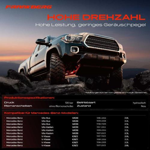 1x Servopumpe hydraulisch für Mercedes-Benz V-Klasse 638/2 V 200 Vito 638 Bild 1x Servopumpe hydraulisch für Mercedes-Benz V-Klasse 638/2 V 200 Vito 638