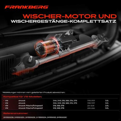 Frankberg 1x Wischerarm Scheibenwischer Vorne für VW Amarok 2H Pritsche/Fahrgestell Bild Frankberg 1x Wischerarm Scheibenwischer Vorne für VW Amarok 2H Pritsche/Fahrgestell