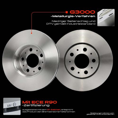 Frankberg 2x Bremsscheiben Vorderachse für Volvo S60 I S70 S80 V70 II XC70 Cross Country 1997-2010 Bild Frankberg 2x Bremsscheiben Vorderachse für Volvo S60 I S70 S80 V70 II XC70 Cross Country 1997-2010