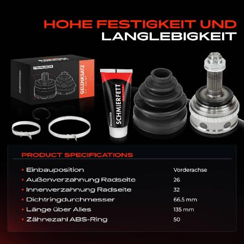 1x Antriebswelle Gelenksatz Vorderachse für Honda Accord CA Civic EG MA MB Prelude CRX Bild 1x Antriebswelle Gelenksatz Vorderachse für Honda Accord CA Civic EG MA MB Prelude CRX